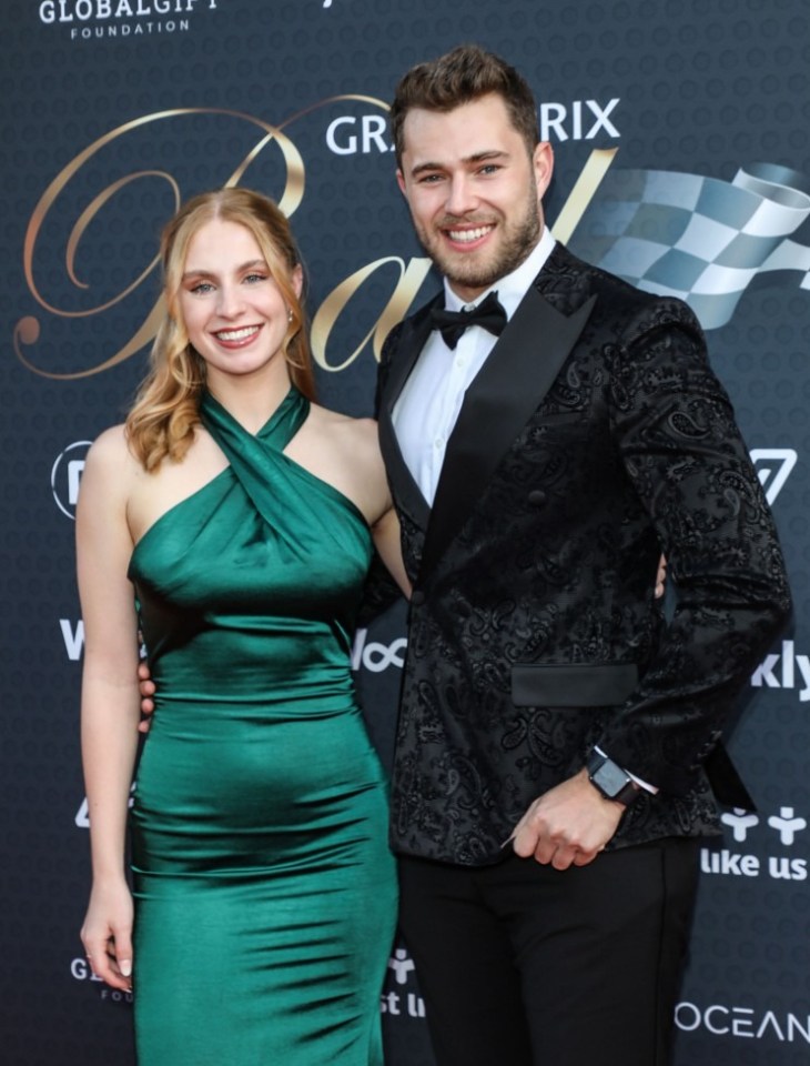 Mandatory Credit: Photo by Shutterstock (13012138am) Sophie Sheridan and Curtis Pritchard Grand Prix Ball, Hurlingham Club, London, UK - 29 Jun 2022