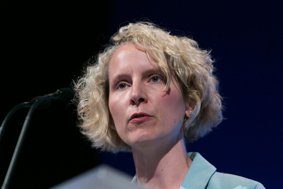 Emma Reynolds, MP speaking at a conference.