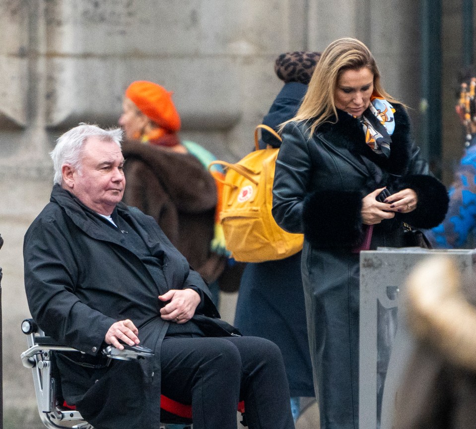 Eamonn Holmes and Katie Alexander arriving at the Louvre in Paris.