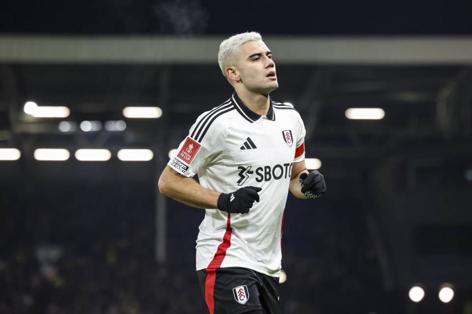 Andreas Pereira of Fulham during a football match.