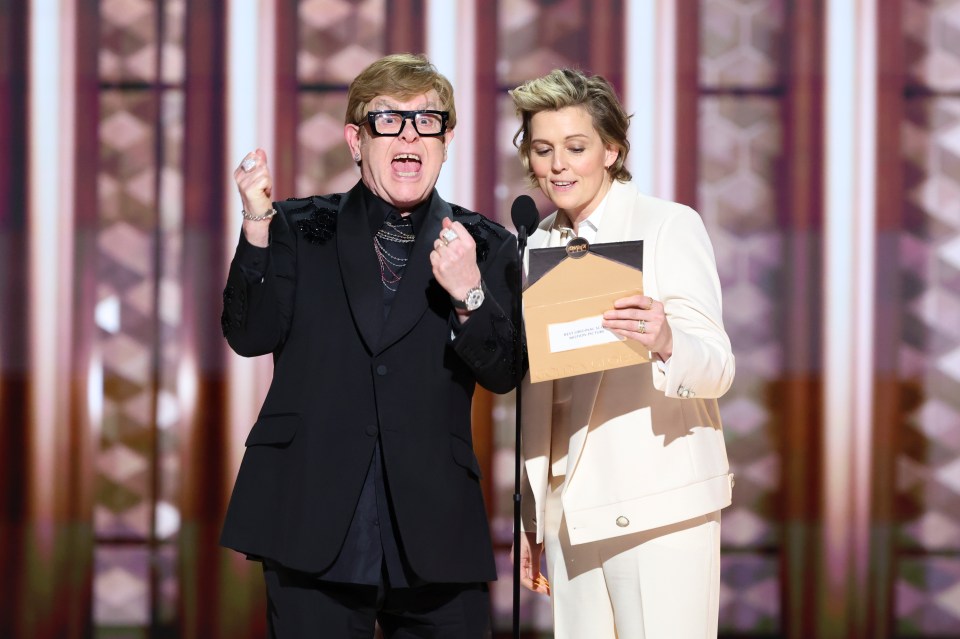 He made the joke while presenting an award with Brandi Carlile