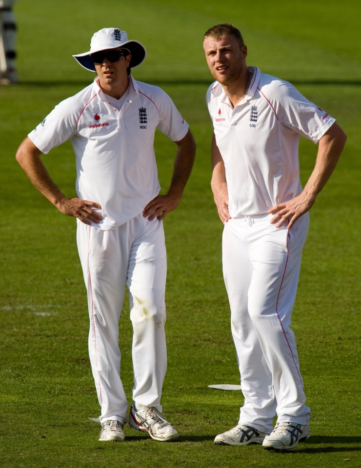 England legends Michael Vaughan (left) and Andrew Flintoff both have sons coming through the system