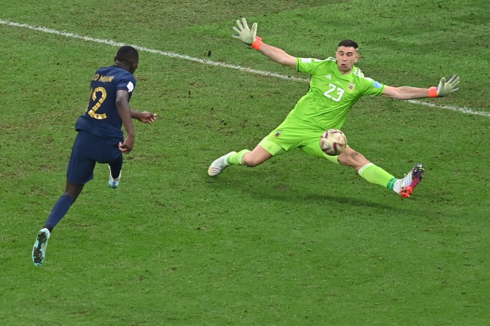 Kolo Muani was thwarted by Emi Martinez in the World Cup final