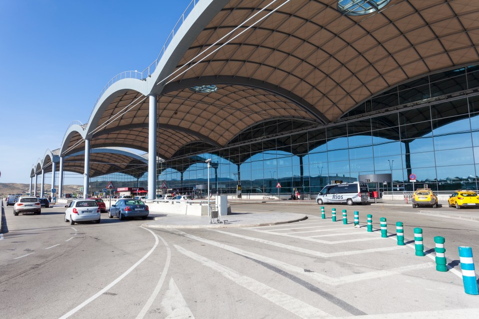 Exterior of Alicante International Airport in Spain.