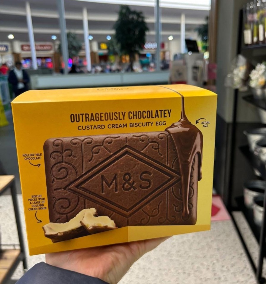 M&S' £13 Outrageously Chocolatey Custard Cream Biscuity Egg