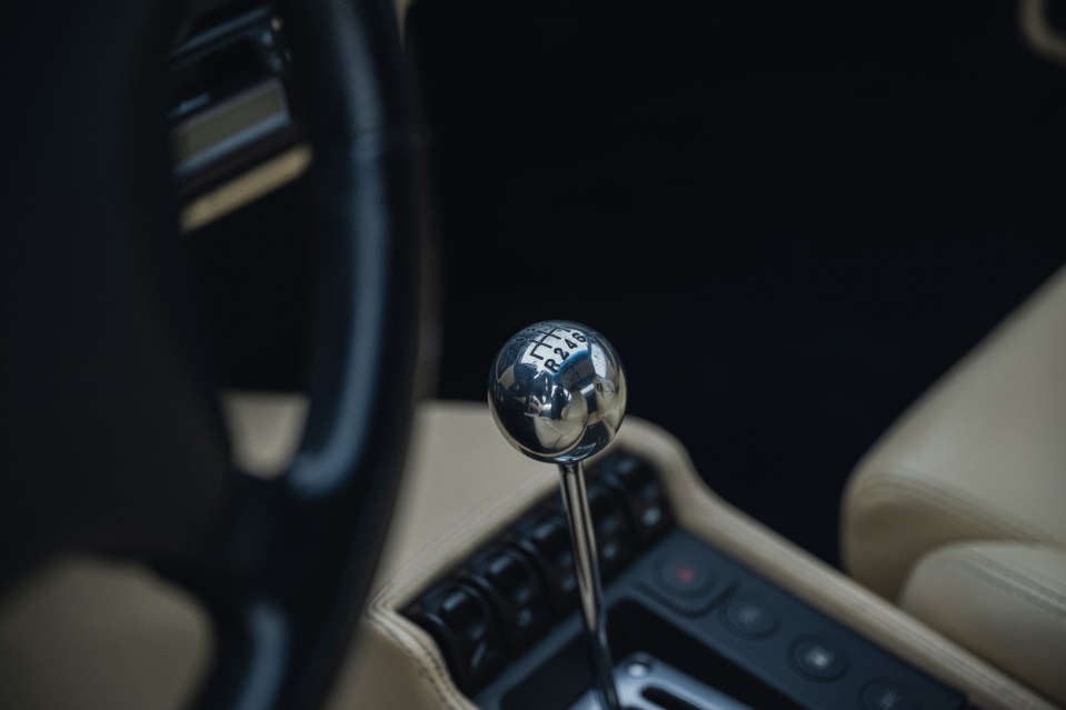 Overhead view of a blue Ferrari F355 GTS.