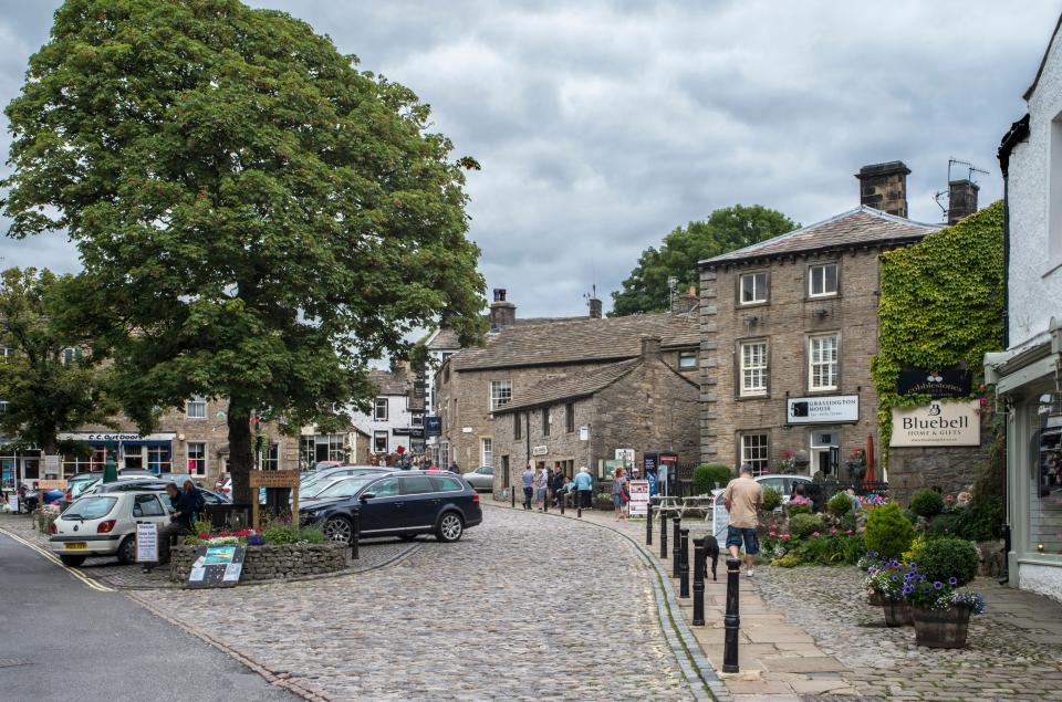 Grassington village center in Yorkshire Dales National Park.