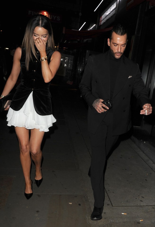 Maura Higgins and Pete Wicks leaving the London Palladium.