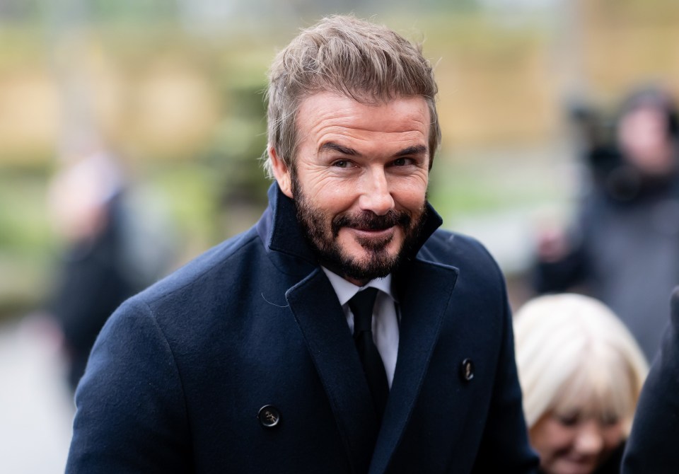 David Beckham at a funeral.