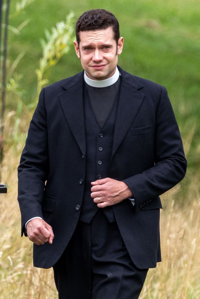 Tom Brittney filming his final scenes for the ITV drama Grantchester.