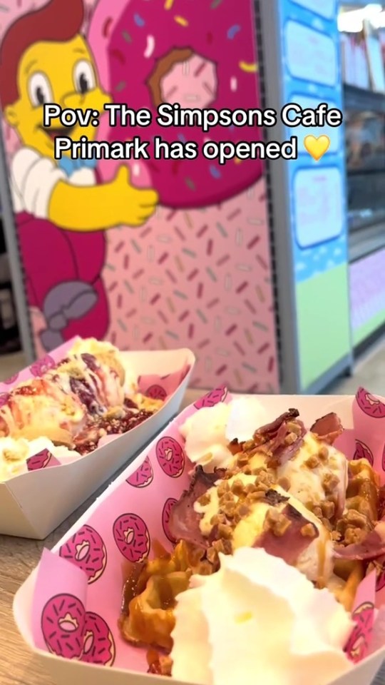 One of the tasty options is bacon waffles