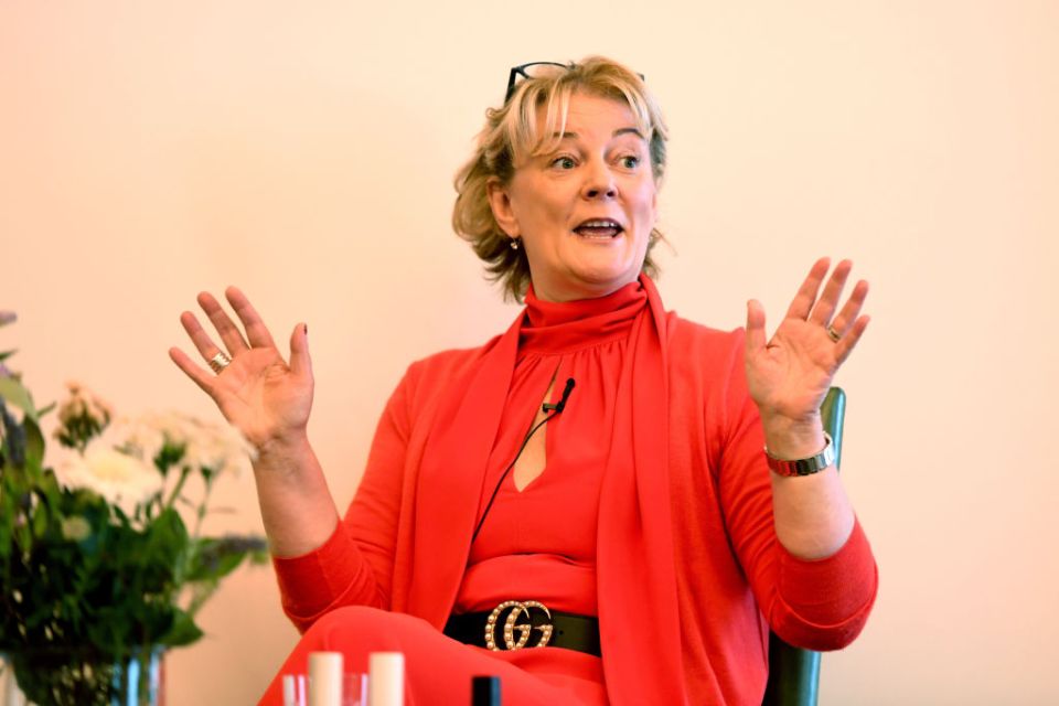 Jo Malone speaking at an event.