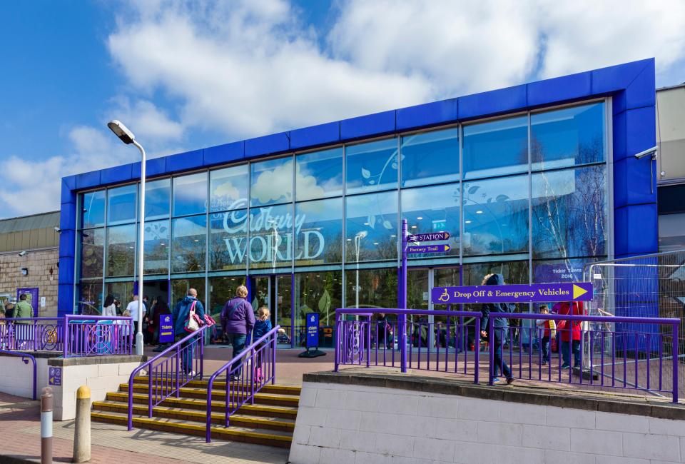 Cadbury World entrance in Bournville, Birmingham.