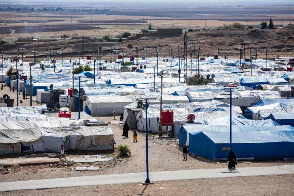 General view of Camp Roj in Syria, where relatives of suspected Islamic State group members are held.