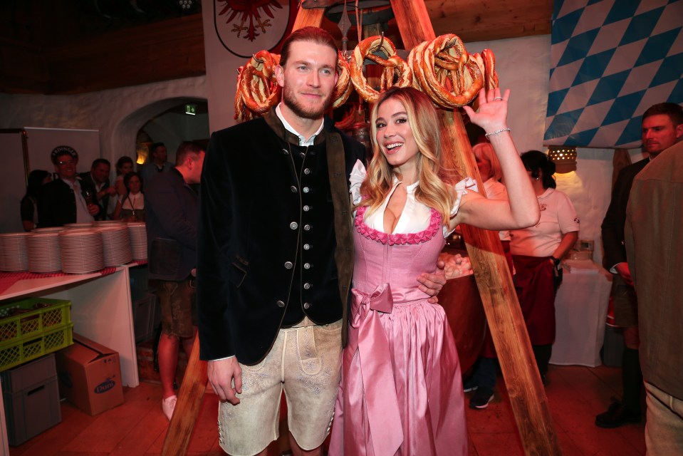 Loris Karius and Diletta Liotta at a party.