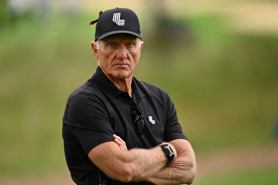 Greg Norman at a golf tournament.