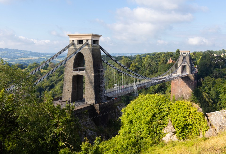 Clifton Suspension Bridge in Bristol, England.