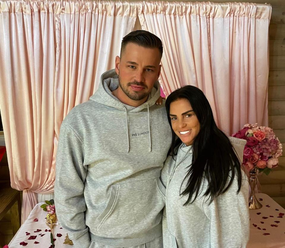 Katie Price and Carl Woods on Valentine's Day.