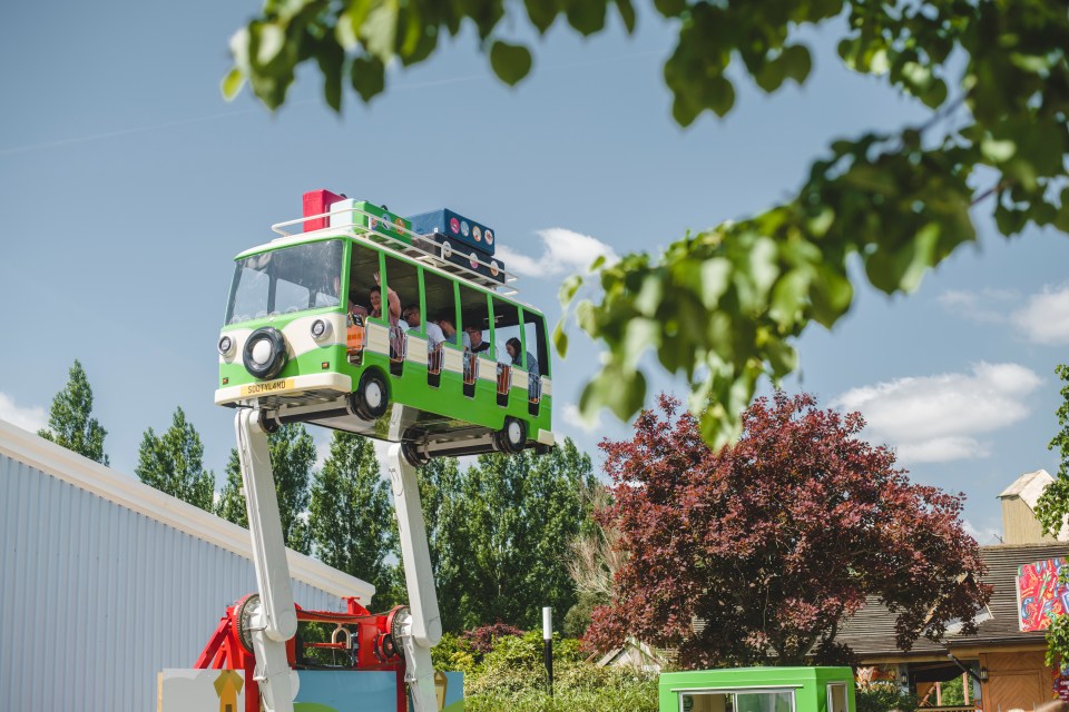 A green bus ride at Sooty Land theme park.