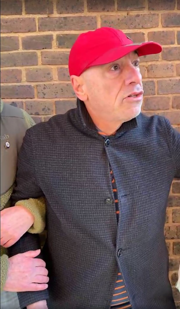 Ivor Caplin being confronted by a paedophile hunters group.