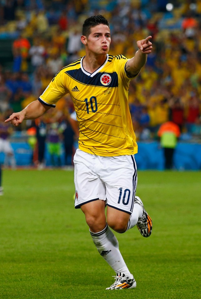 Rodriguez burst on to the scene with Colombia at the 2014 World Cup in Brazil