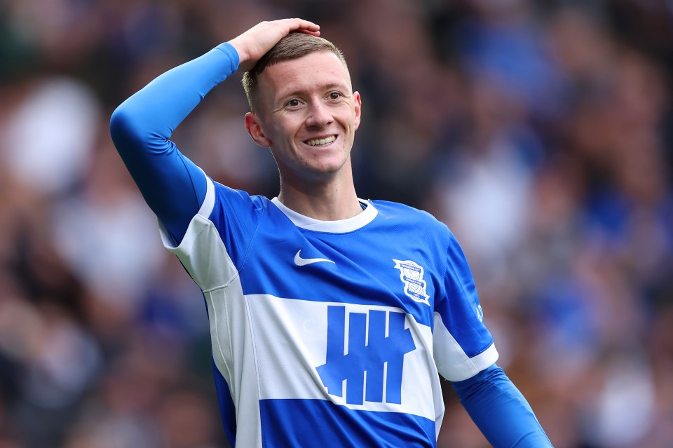 Jay Stansfield of Birmingham City F.C. smiling.