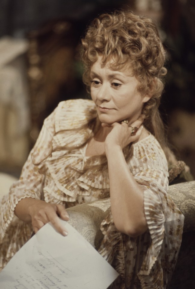 Joan Plowright in a television adaptation of *The Merchant of Venice*.