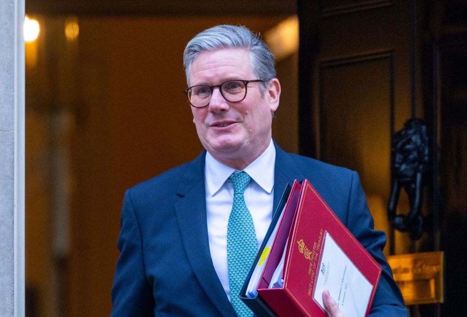 Keir Starmer, UK Prime Minister, leaving Number 10 for Prime Minister's Questions.