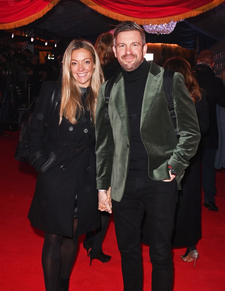 Cherry Healey and a guest at the Cirque du Soleil premiere.