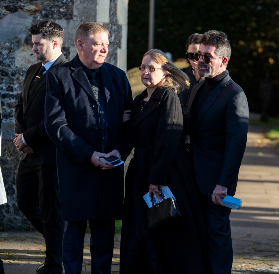 Simon Cowell and others at Liam Payne's funeral.