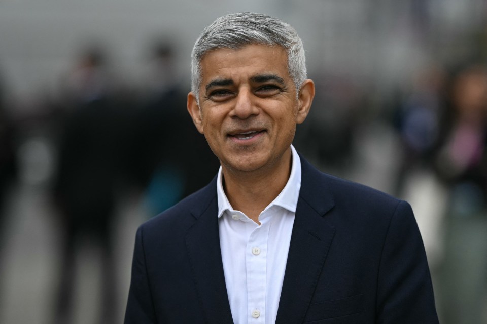 Sadiq Khan smiling.