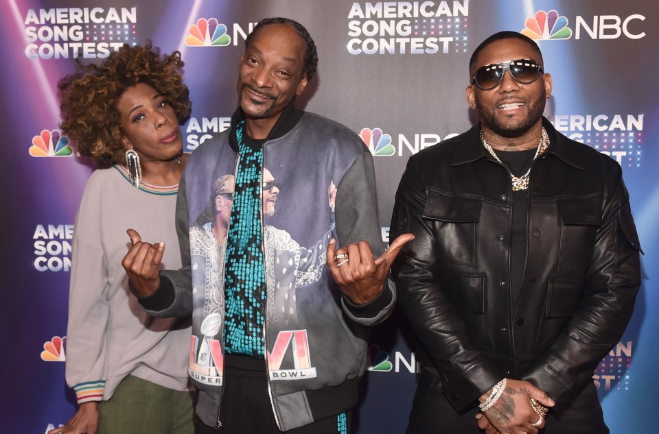 Macy Gray, Snoop Dogg, and Maino at the American Song Contest.