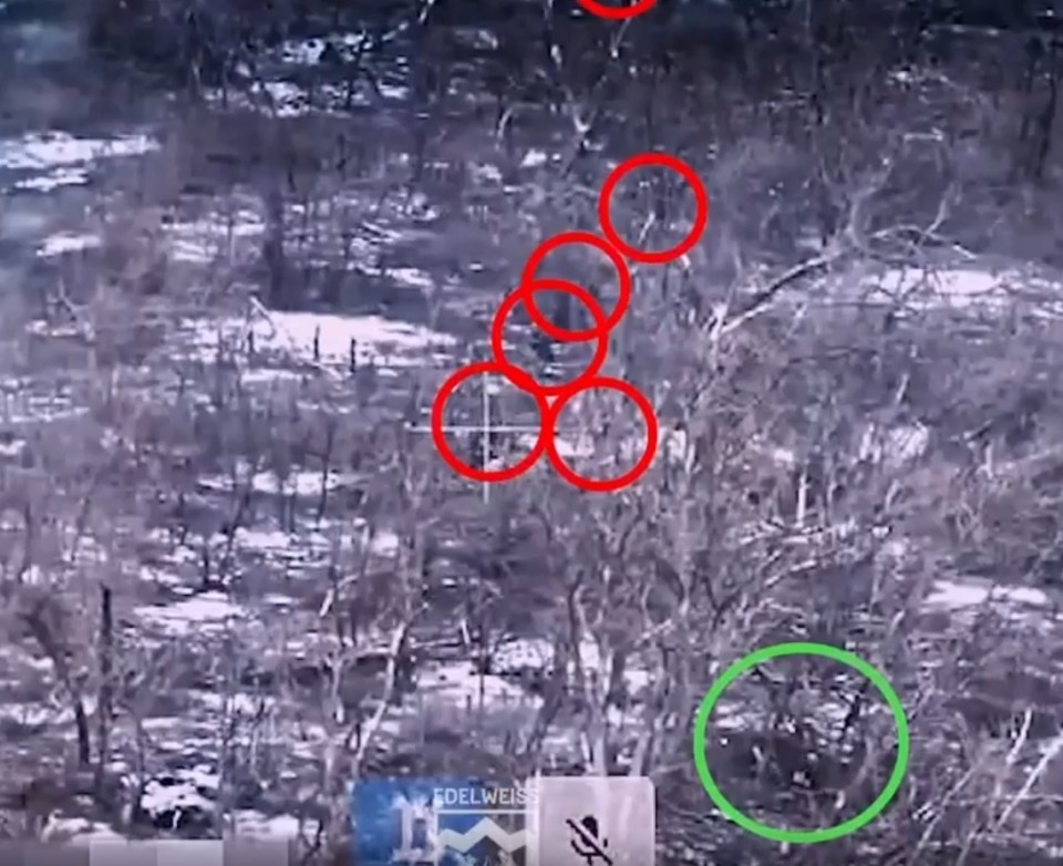 Drone footage of a Ukrainian drone strike on a Russian motorcycle raid.