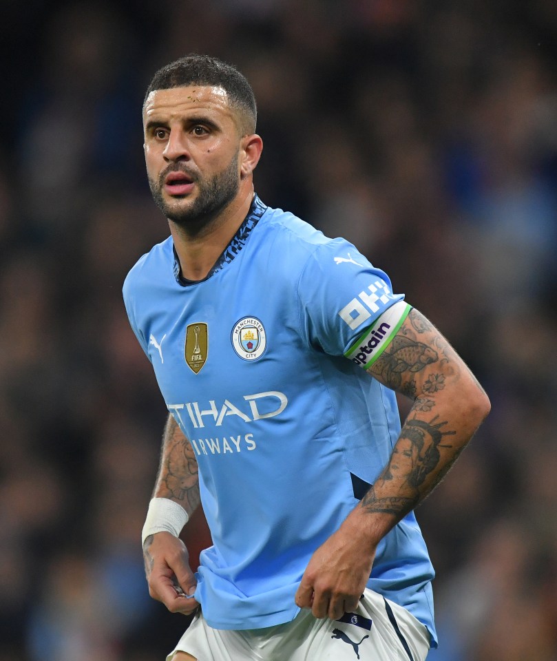 Kyle Walker of Manchester City during a Premier League match.