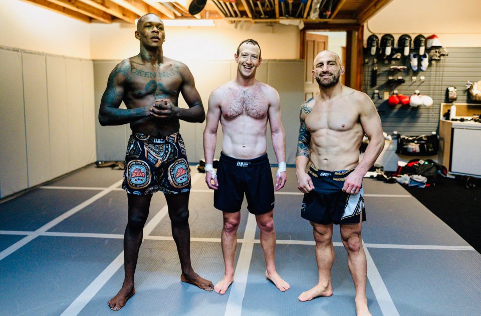 Israel Adesanya, Zuckerberg and Volkanovski