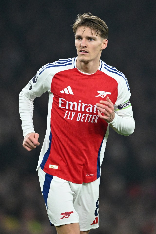 Martin Odegaard of Arsenal in a Premier League match.