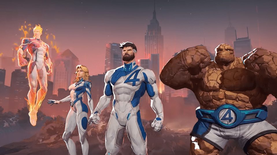 Illustration of the Fantastic Four in Marvel Rivals: Season 1.