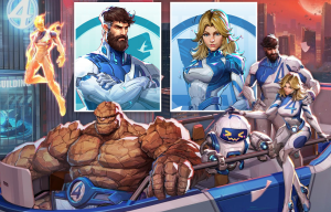 Illustration of the Fantastic Four in Marvel Rivals.