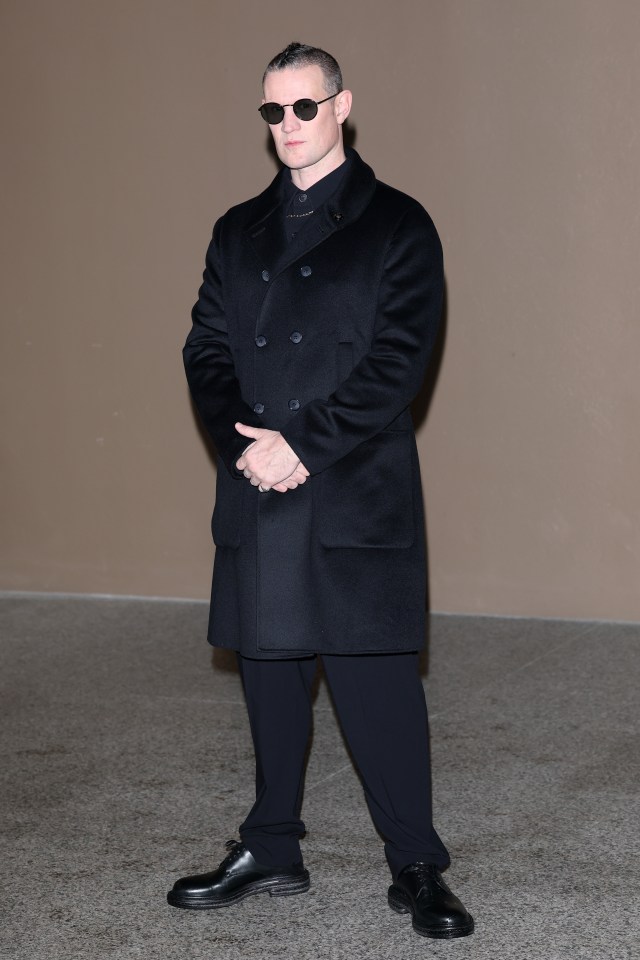 Matt Smith at a Giorgio Armani fashion show.