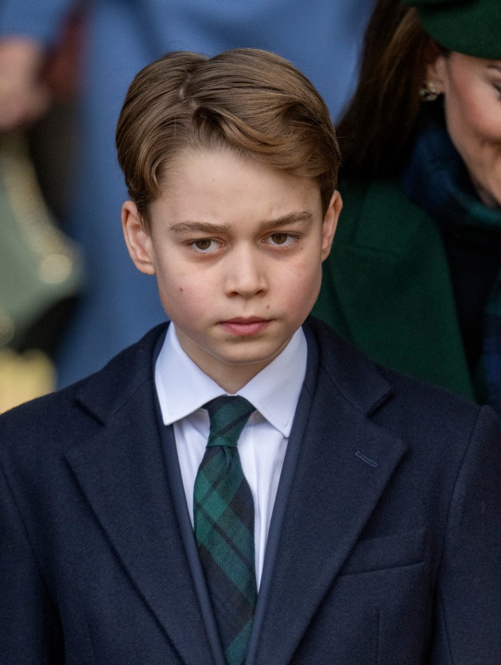 Prince George at the Christmas Morning Service.