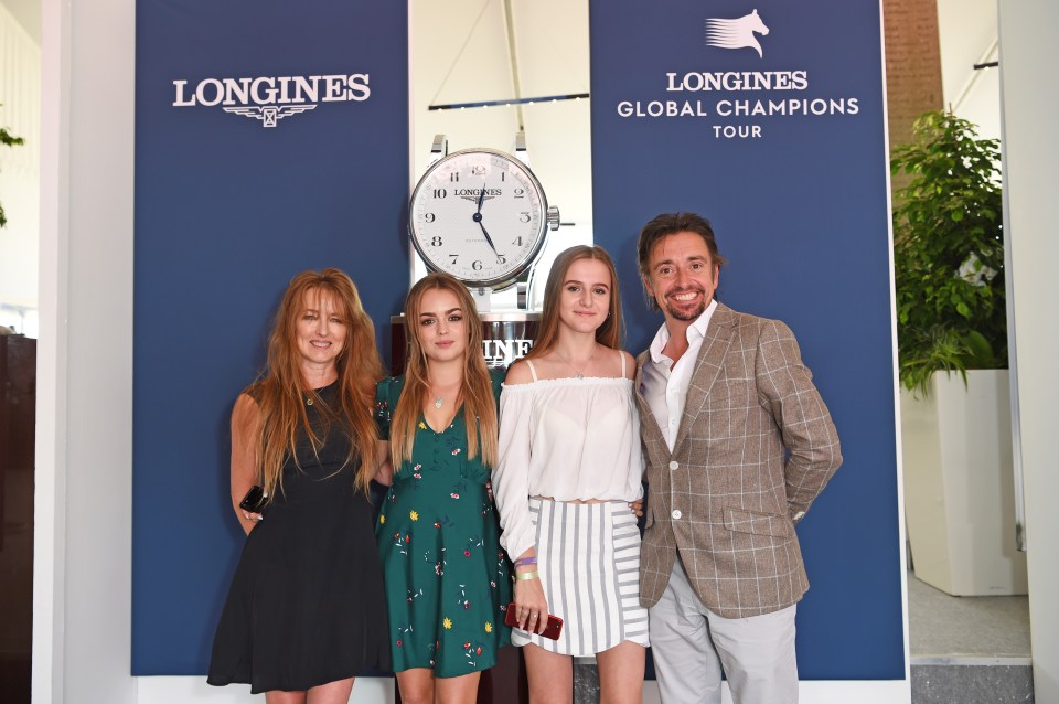 Richard Hammond with his family at the Longines Global Champions Tour.