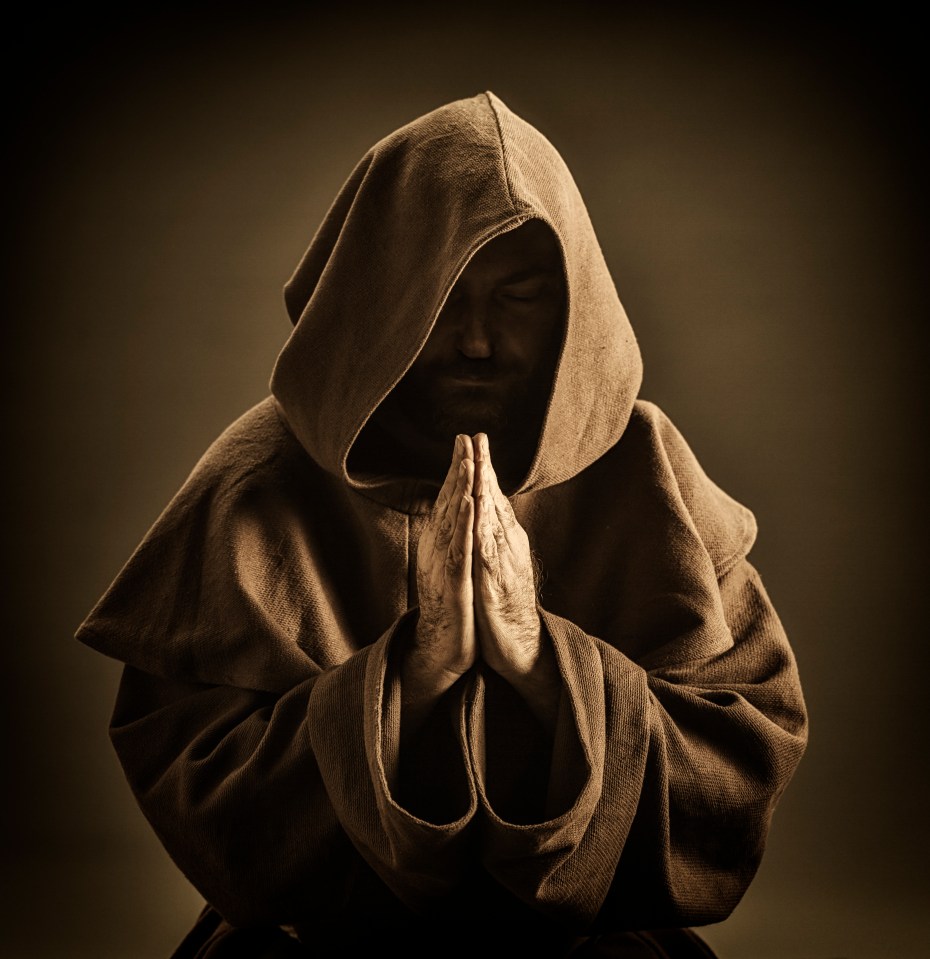 Monk praying.