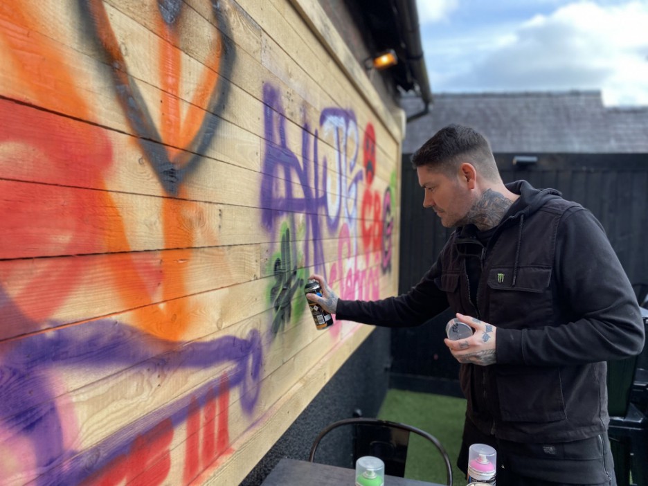 18 March 2022 Inside D13 Irish bar, King Street, Knutsford - owned by Boyzone star Shane Lynch, wife Sheena Lynch and their friend Nathan Gerhold. Credit: MEN Media