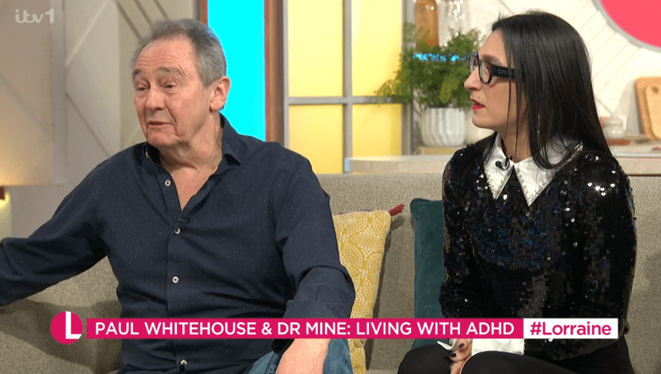 Paul Whitehouse and Dr Mine discussing living with ADHD on Lorraine.