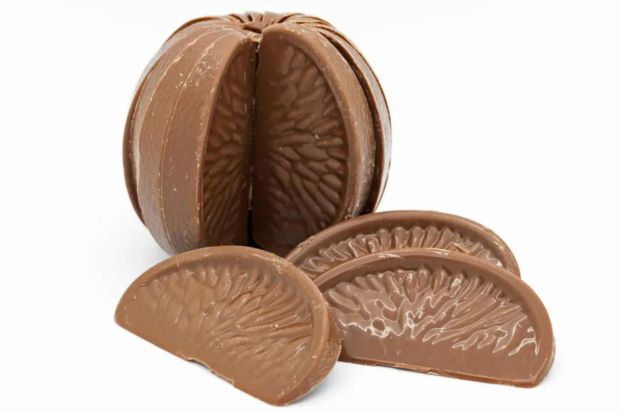 Chocolate orange segments.