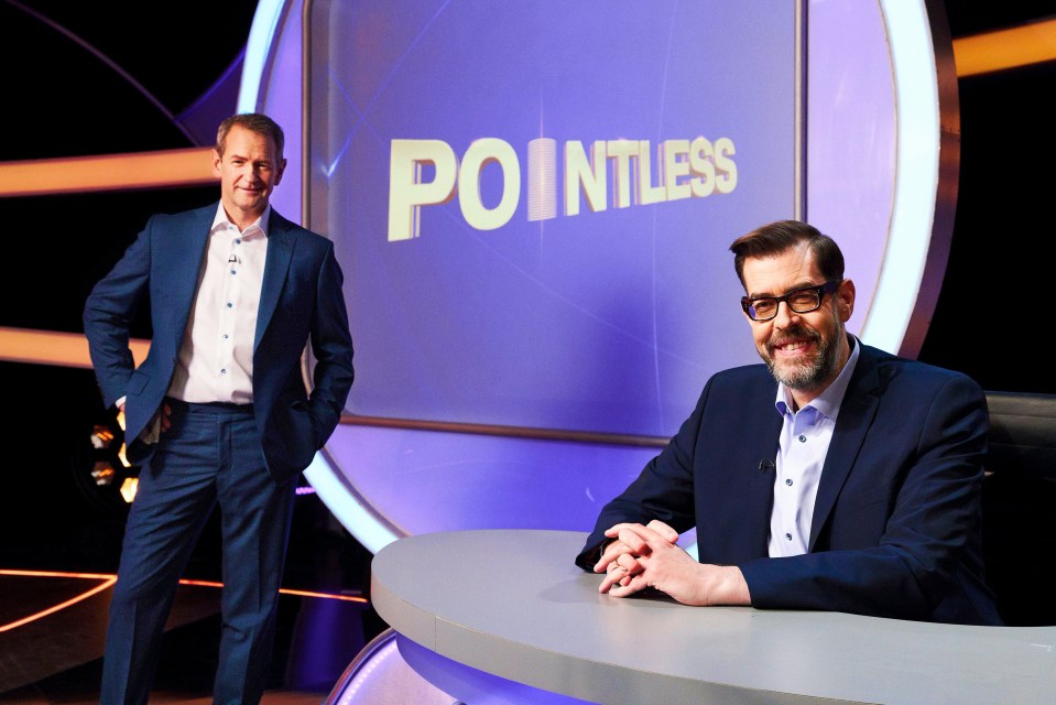 Alexander Armstrong and Richard Osman on the set of Pointless.