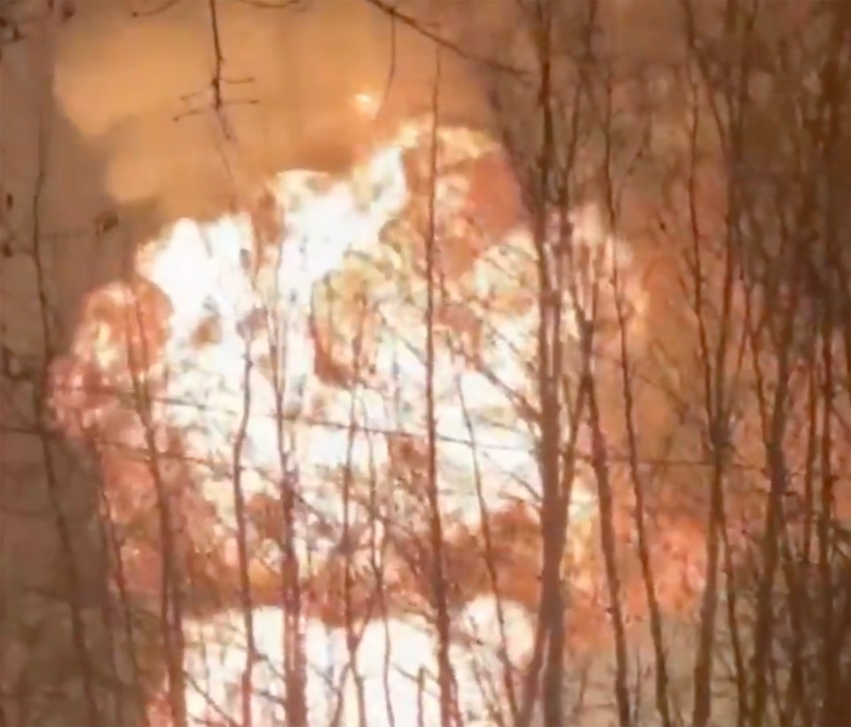 Large explosion at a chemical plant.