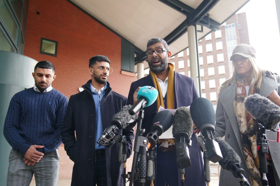 Mohammed Ramzan speaking outside Preston Crown Court, Lancashire, where Williams was jailed for eight-and-a-half years