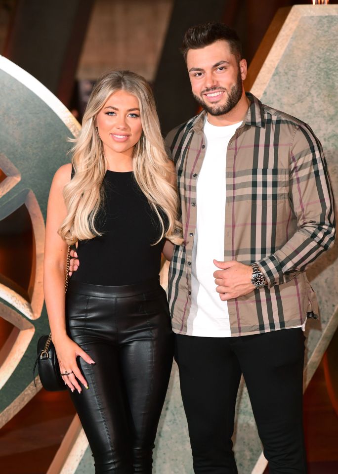 Paige Turley and Finn Tapp at a photocall.