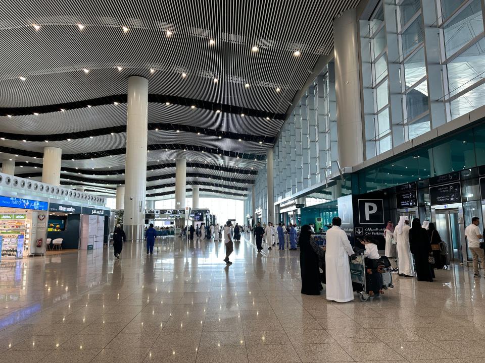 Passengers at King Khalid International Airport.